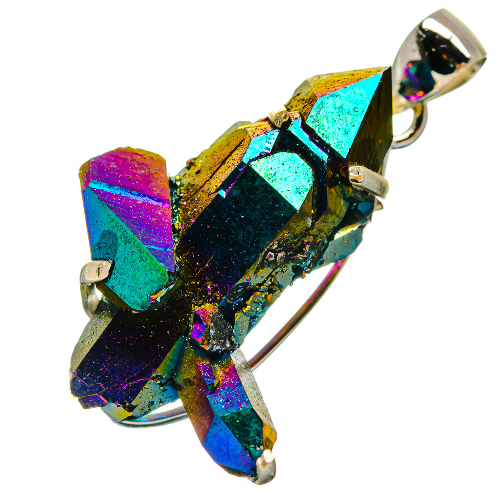 Titanium Sunshine Druzy Pendants handcrafted by Anasilvercos - PD21227