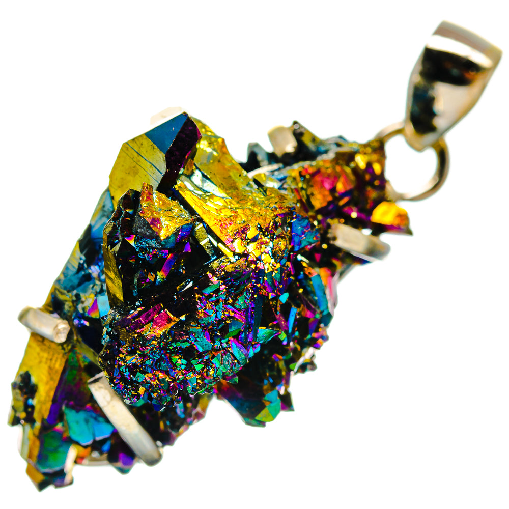 Titanium Sunshine Druzy Pendants handcrafted by Anasilvercos - PD21228
