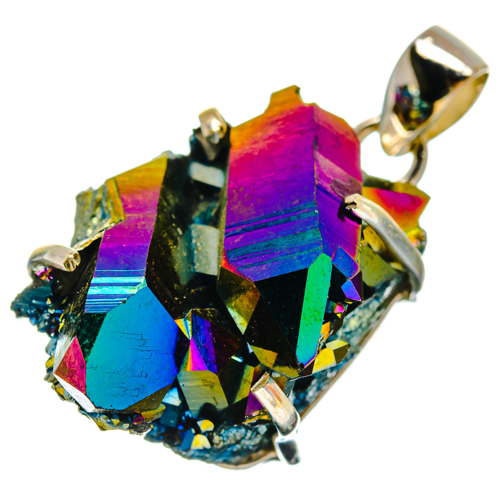 Titanium Sunshine Druzy Pendants handcrafted by Anasilvercos - PD21229