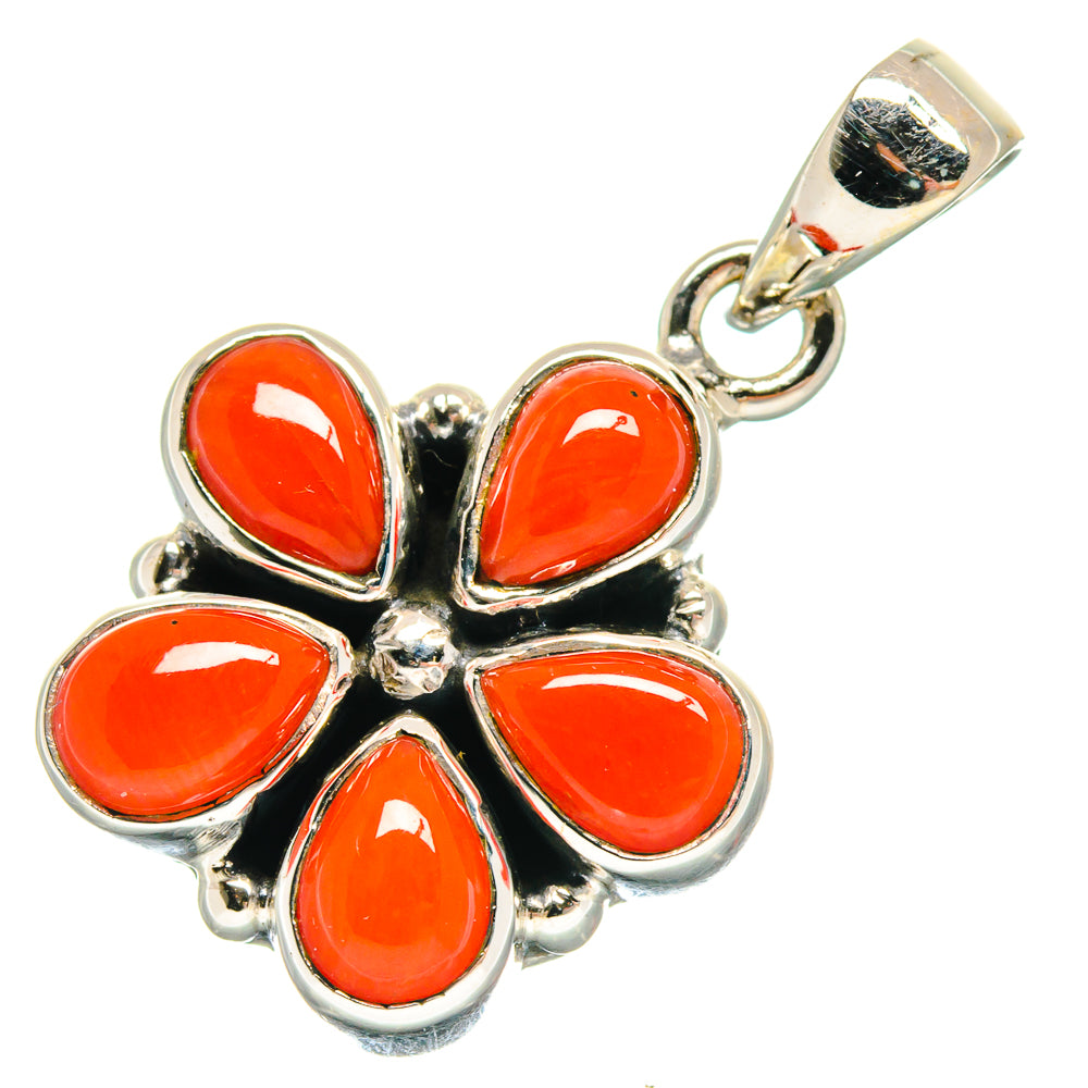 Mediterranean Red Coral Pendants handcrafted by Anasilvercos - PD21259