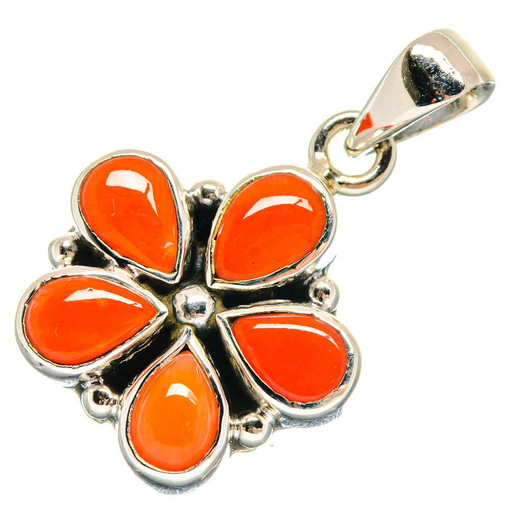 Mediterranean Red Coral Pendants handcrafted by Anasilvercos - PD21262