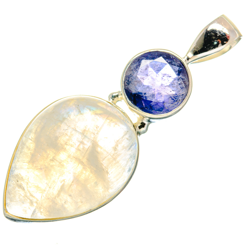 Rainbow Moonstone Pendants handcrafted by Anasilvercos - PD21305