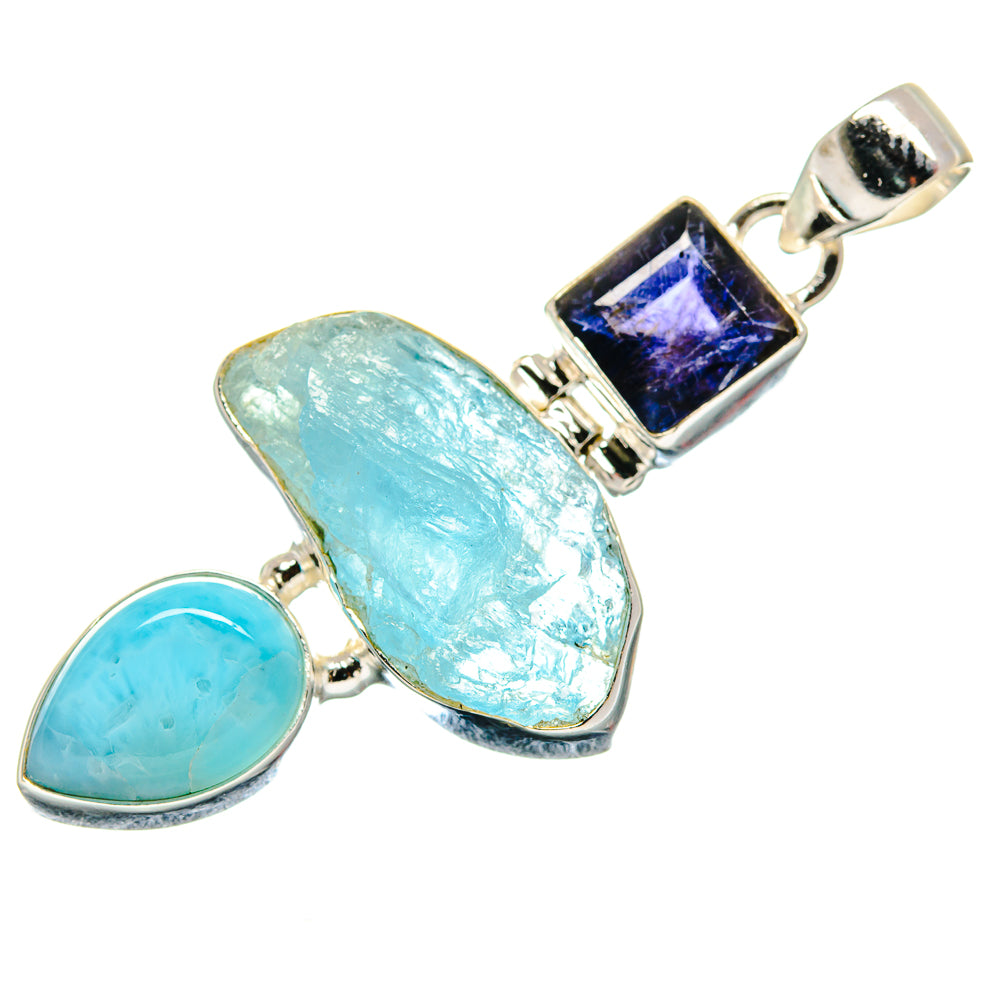 Aquamarine Pendants handcrafted by Anasilvercos - PD21315