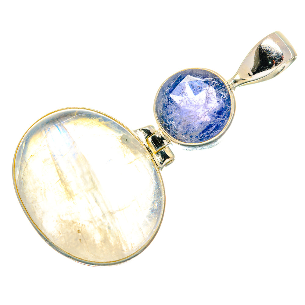 Rainbow Moonstone Pendants handcrafted by Anasilvercos - PD21319