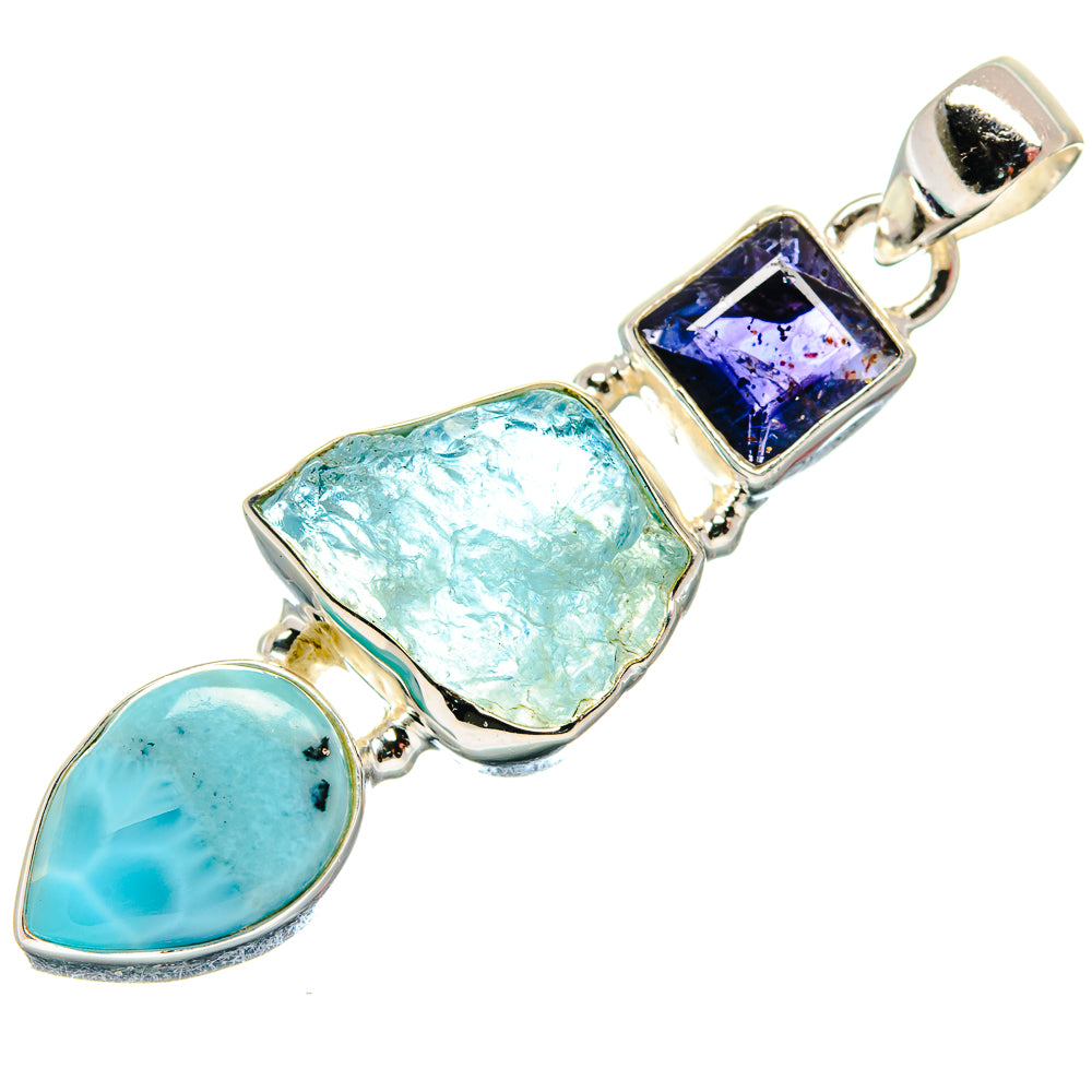 Aquamarine Pendants handcrafted by Anasilvercos - PD21325