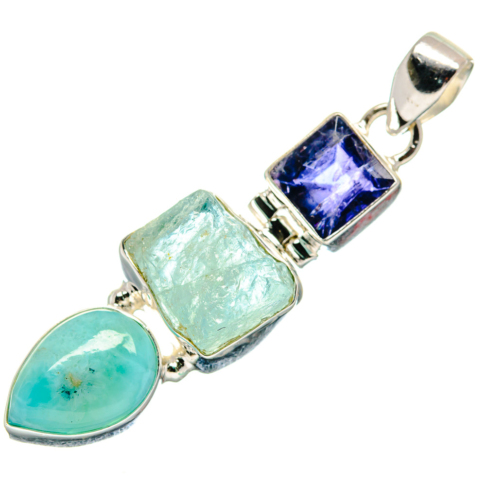 Aquamarine Pendants handcrafted by Anasilvercos - PD21326