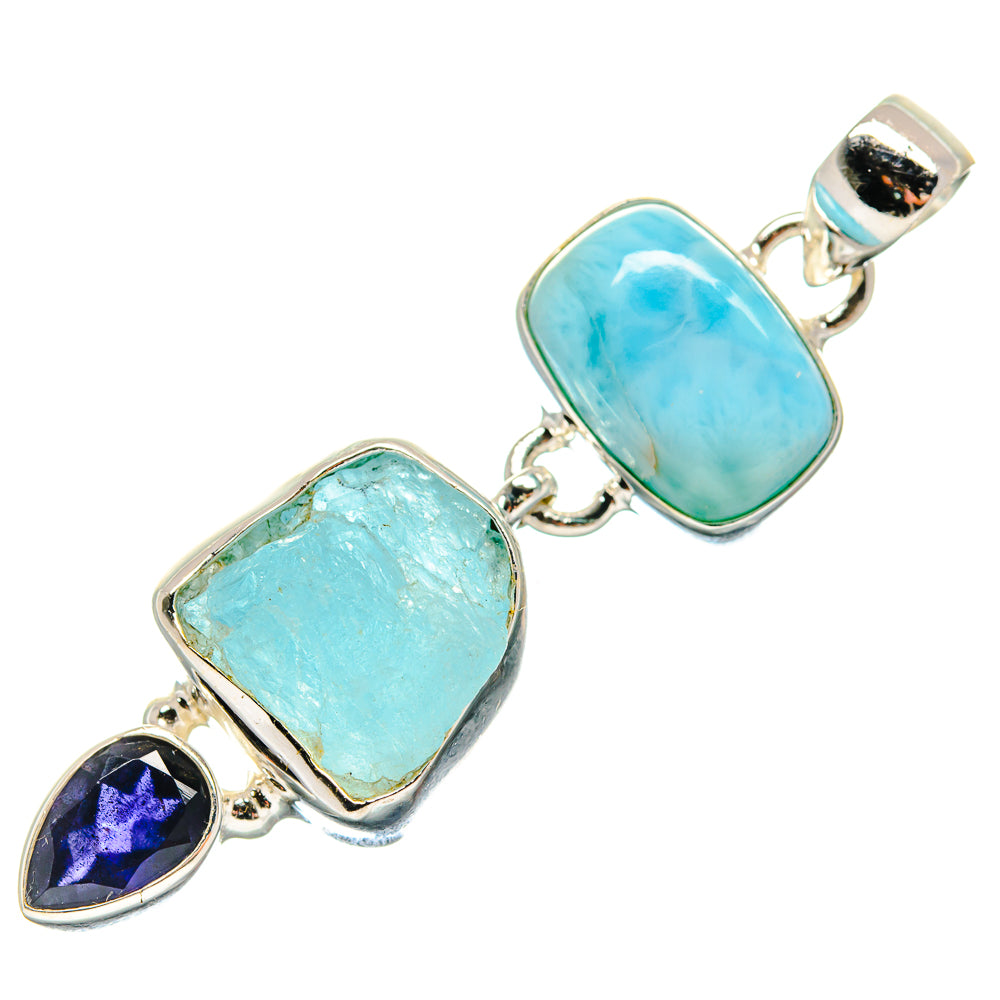 Aquamarine Pendants handcrafted by Anasilvercos - PD21327