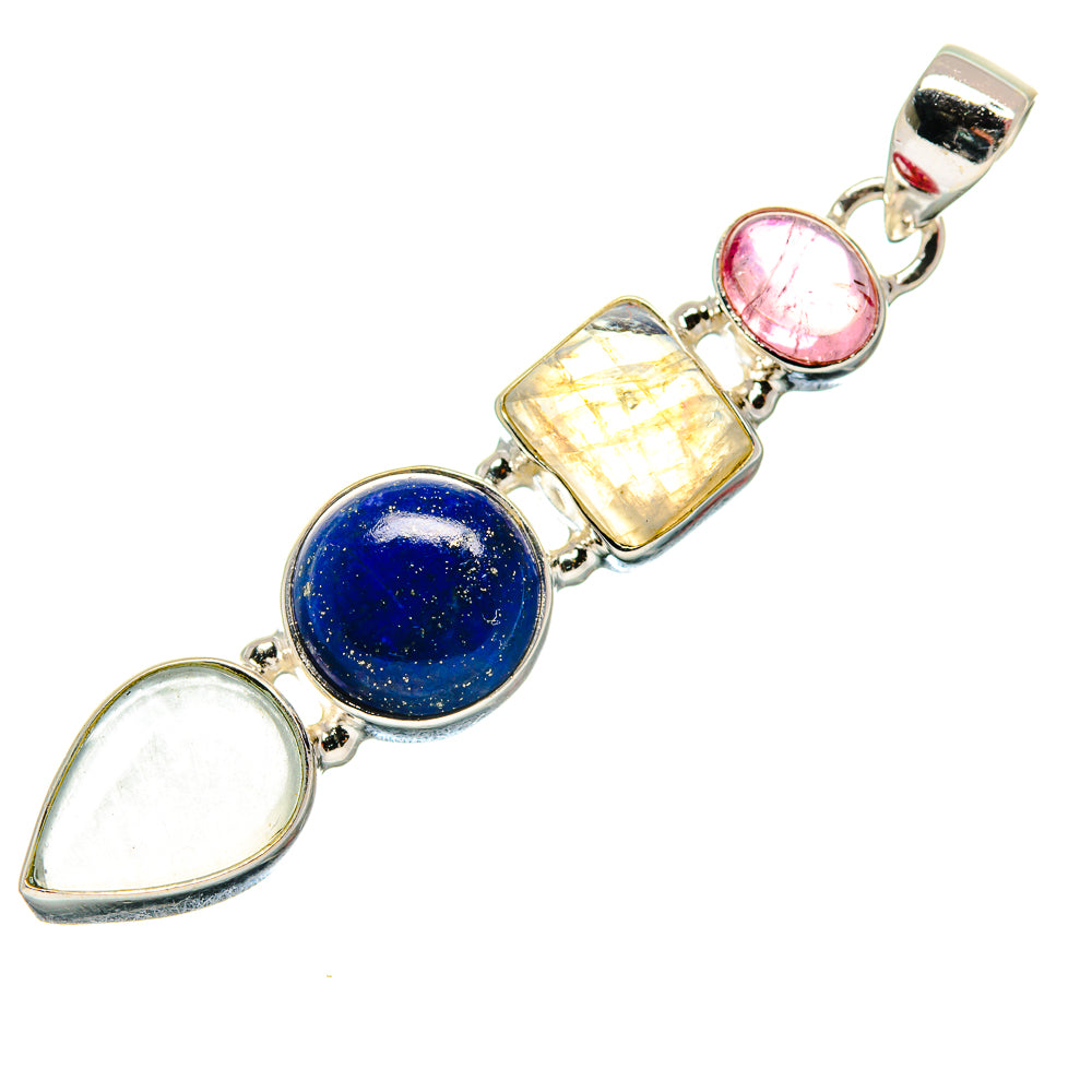 Rainbow Moonstone Pendants handcrafted by Anasilvercos - PD21331