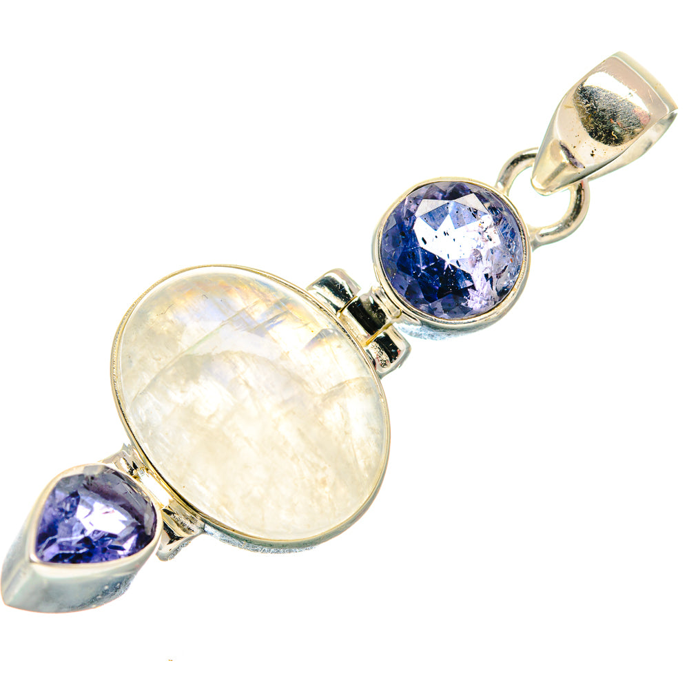 Rainbow Moonstone Pendants handcrafted by Anasilvercos - PD21361