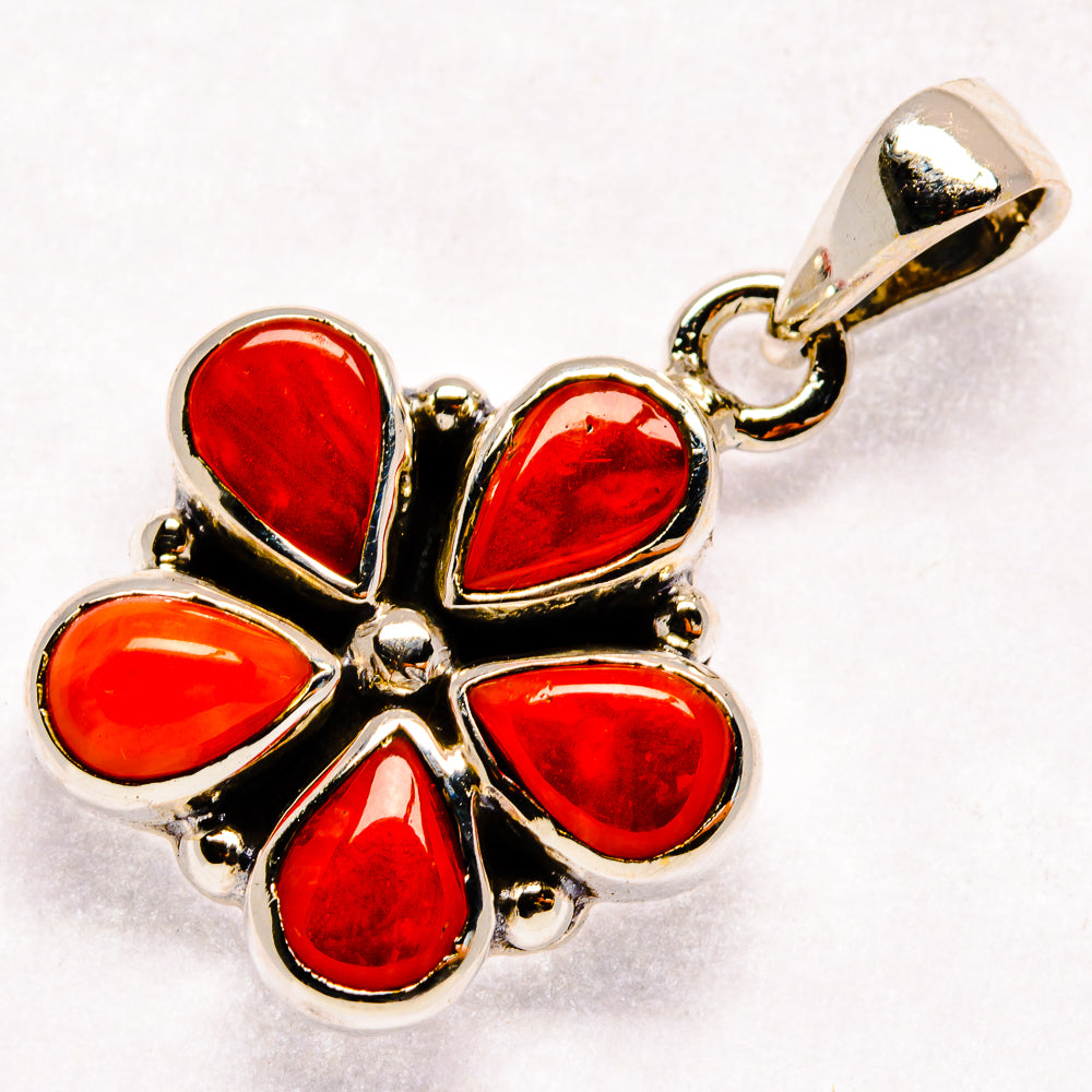 Mediterranean Red Coral Pendants handcrafted by Anasilvercos - PD21380