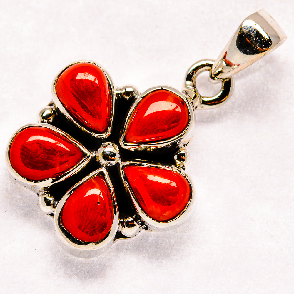 Mediterranean Red Coral Pendants handcrafted by Anasilvercos - PD21381
