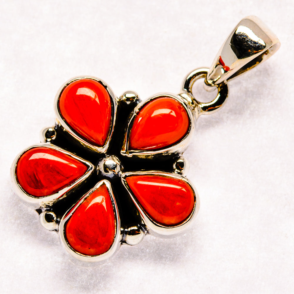 Mediterranean Red Coral Pendants handcrafted by Anasilvercos - PD21383