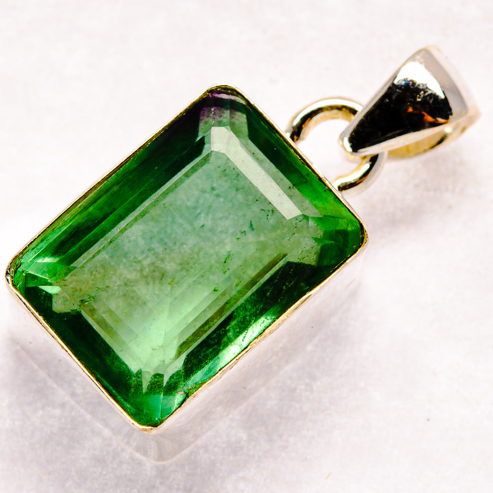 Green Fluorite Pendants handcrafted by Anasilvercos - PD21386