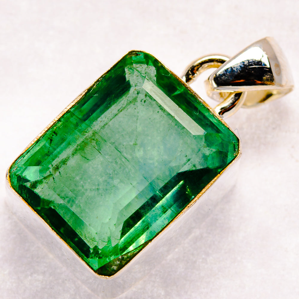 Green Fluorite Pendants handcrafted by Anasilvercos - PD21387