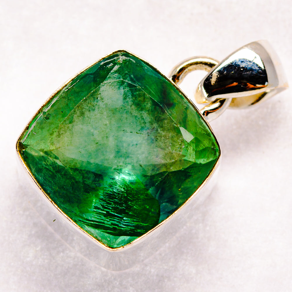 Green Fluorite Pendants handcrafted by Anasilvercos - PD21389