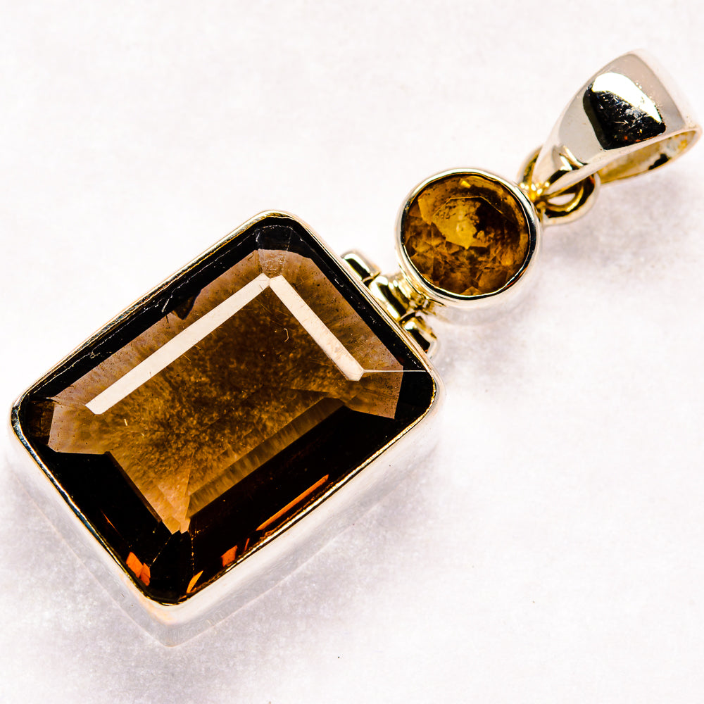 Smoky Quartz Pendants handcrafted by Anasilvercos - PD21392