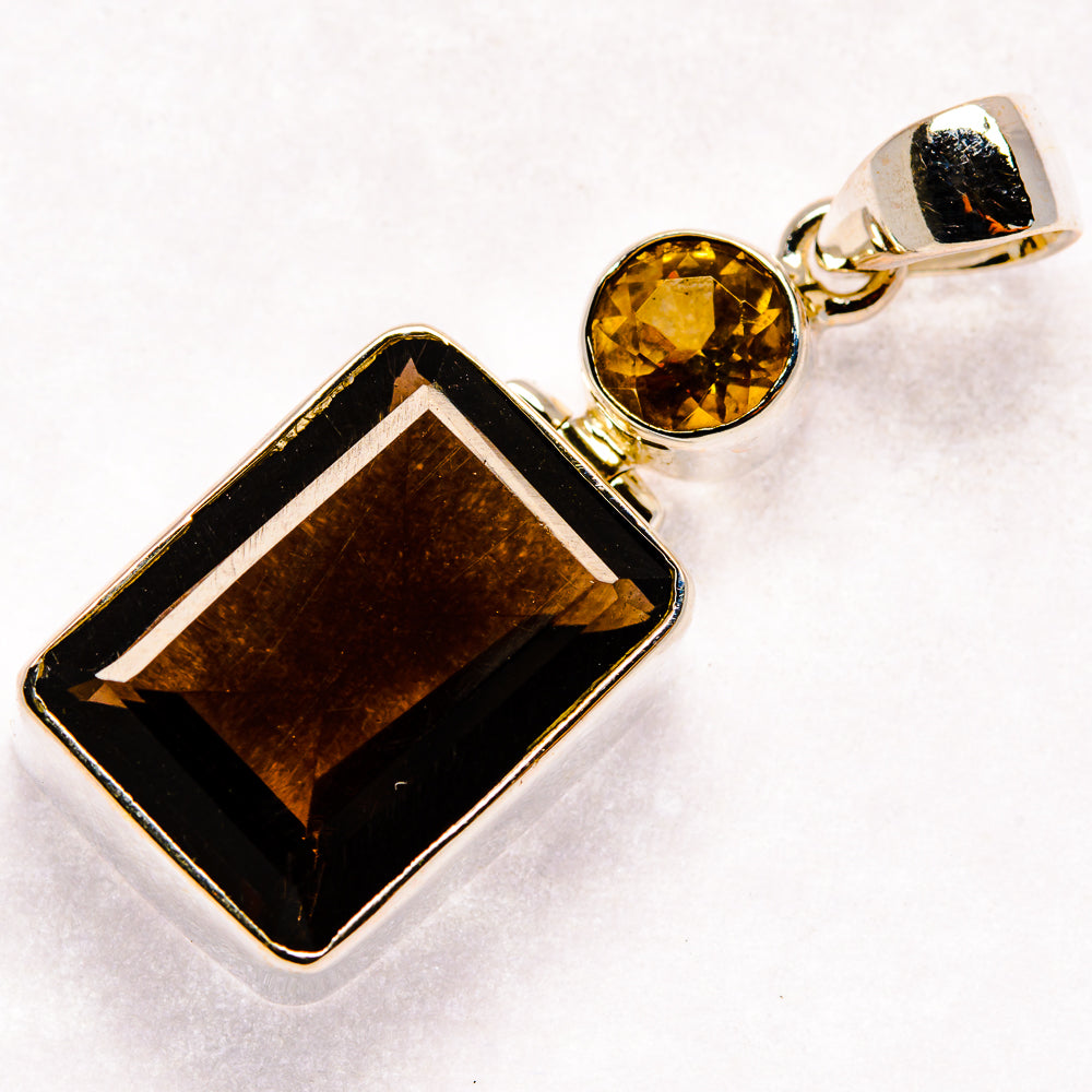 Smoky Quartz Pendants handcrafted by Anasilvercos - PD21393