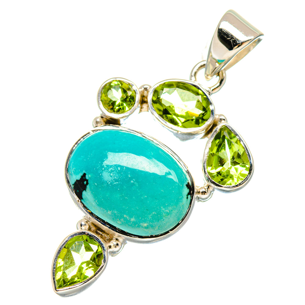Arizona Turquoise Pendants handcrafted by Anasilvercos - PD21421