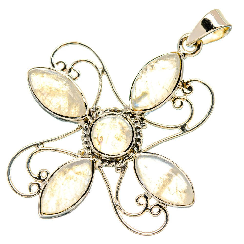 Rainbow Moonstone Pendants handcrafted by Anasilvercos - PD21477