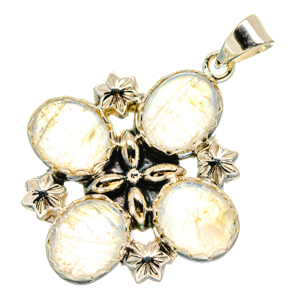 Rainbow Moonstone Pendants handcrafted by Anasilvercos - PD21481