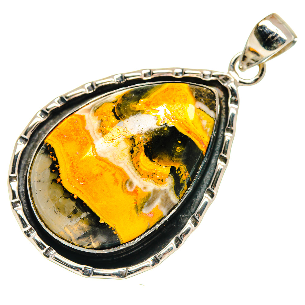 Bumble Bee Jasper Pendants handcrafted by Anasilvercos - PD21488
