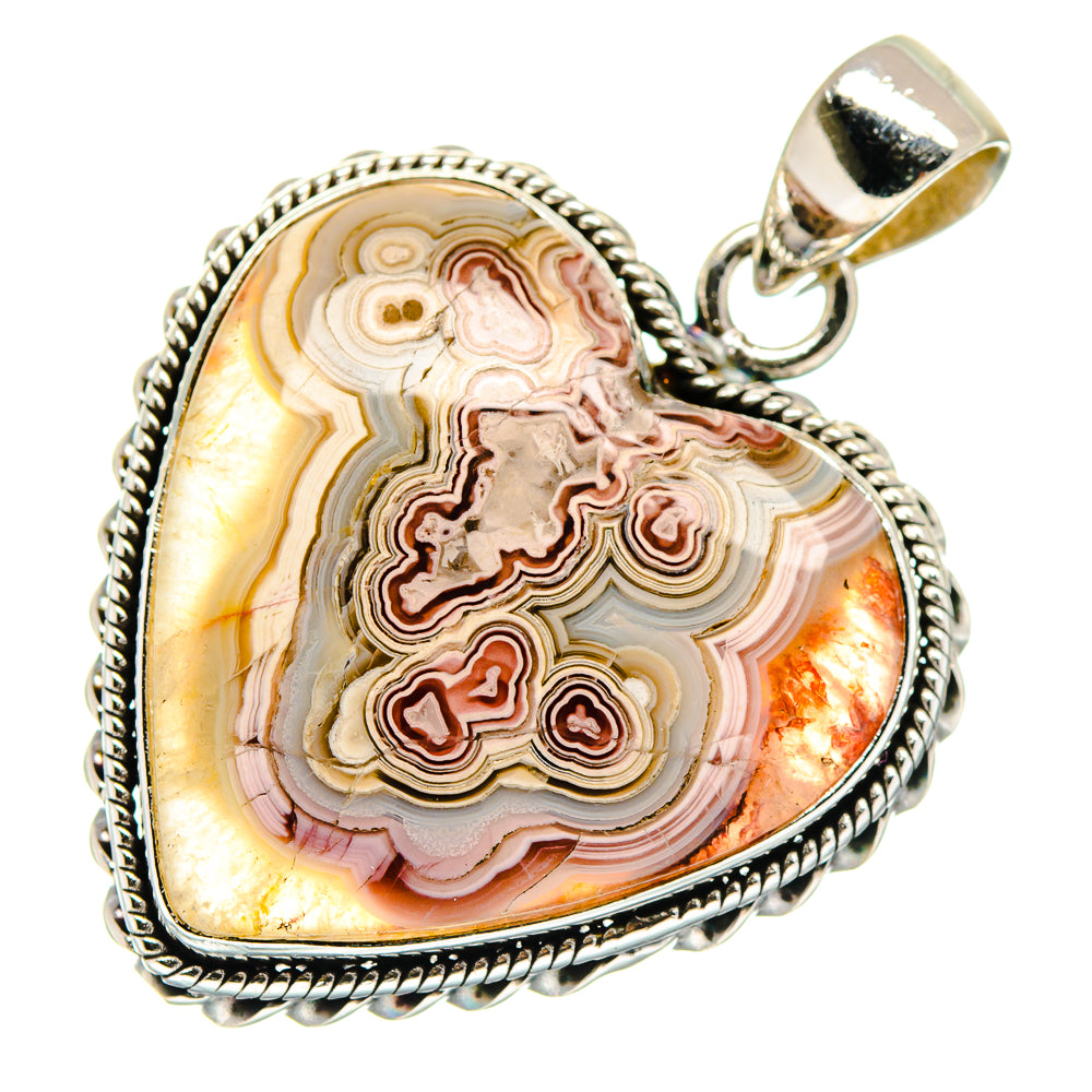 Laguna Lace Agate Pendants handcrafted by Anasilvercos - PD21489