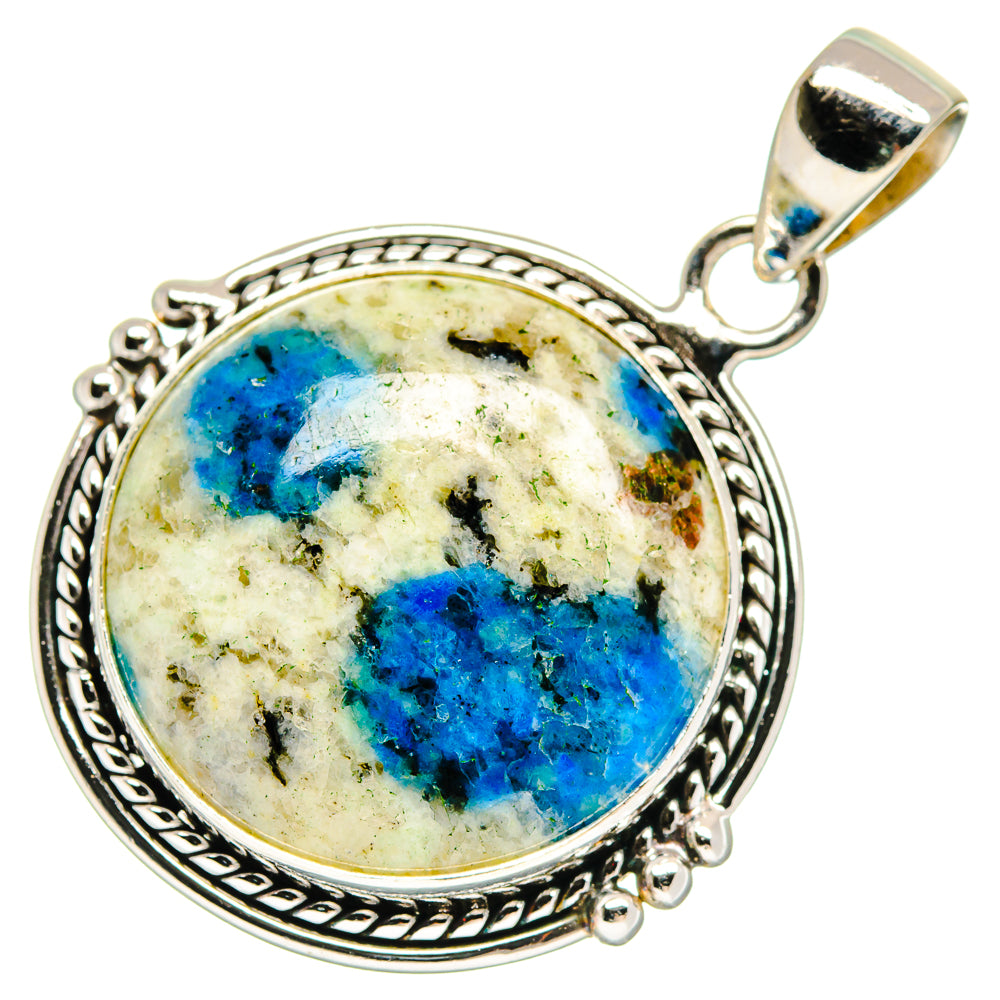 K2 Blue Azurite Pendants handcrafted by Anasilvercos - PD21490 - Photo 2
