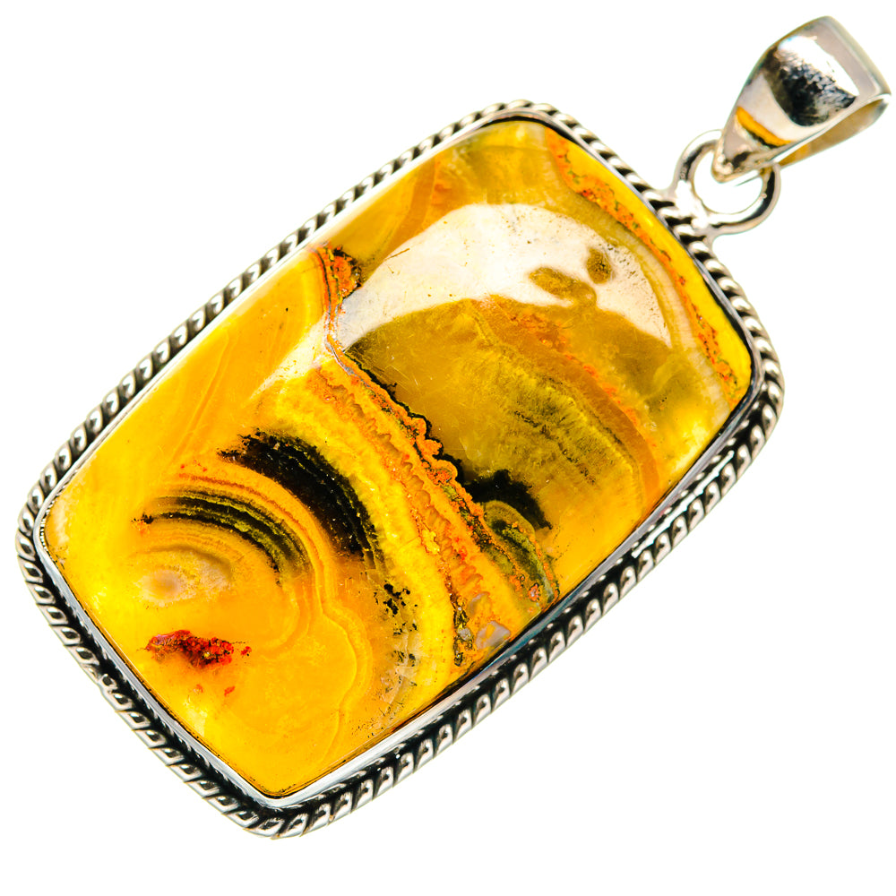 Bumble Bee Jasper Pendants handcrafted by Anasilvercos - PD21494