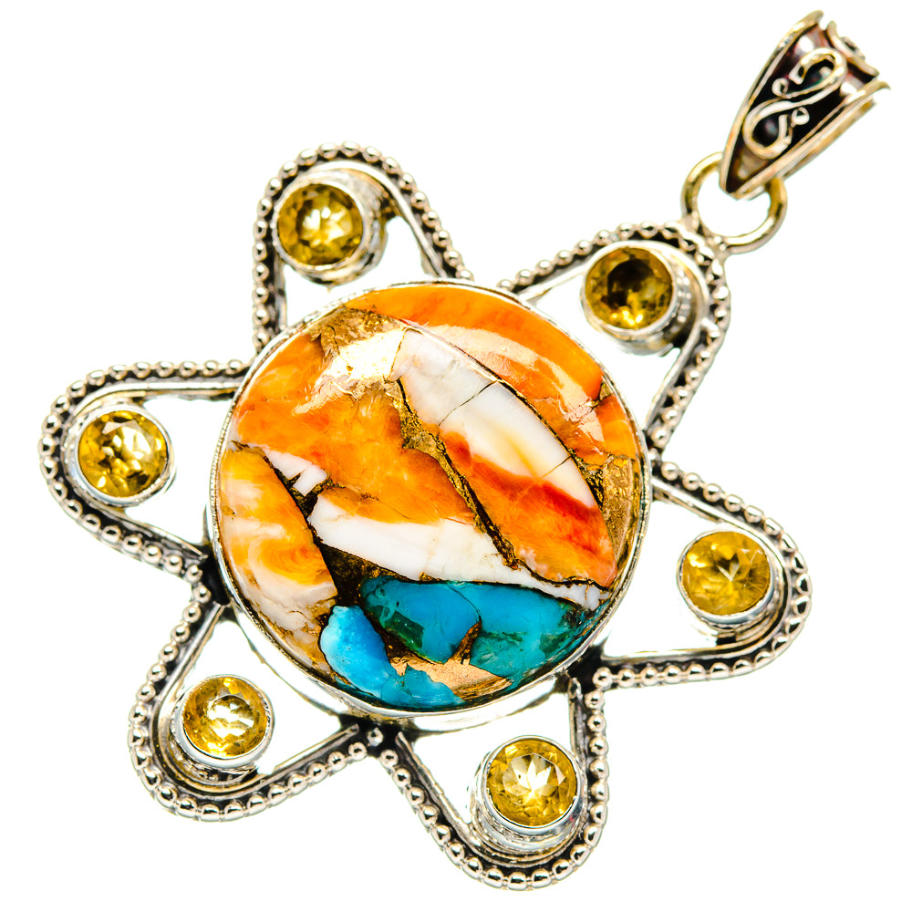 Spiny Oyster Turquoise Pendants handcrafted by Anasilvercos - PD21503