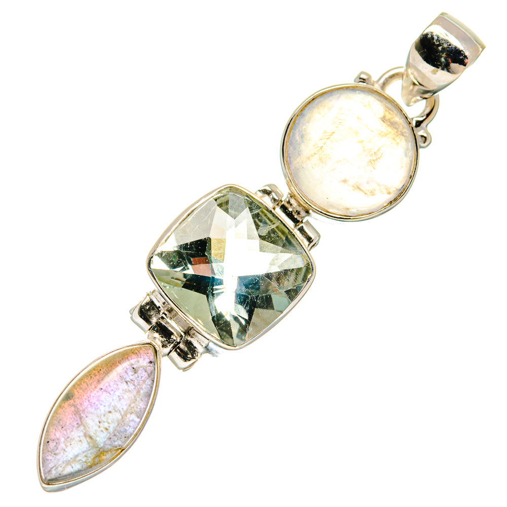 Green Amethyst Pendants handcrafted by Anasilvercos - PD21511