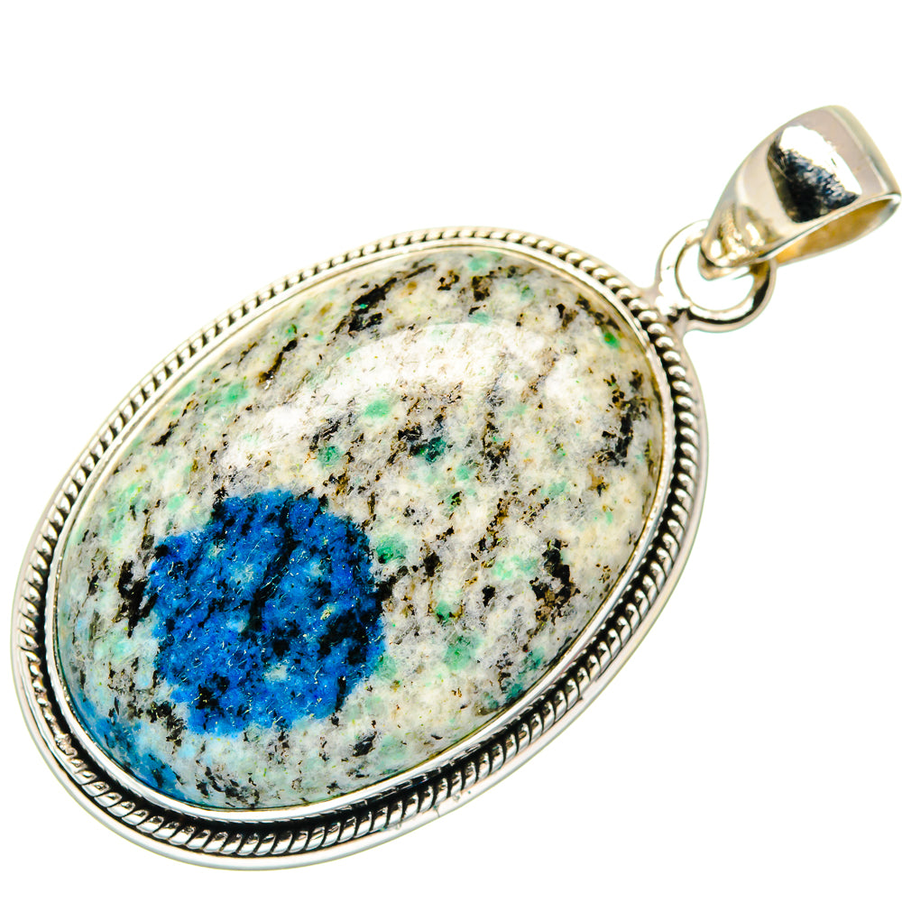 K2 Blue Azurite Pendants handcrafted by Anasilvercos - PD21543 - Photo 2
