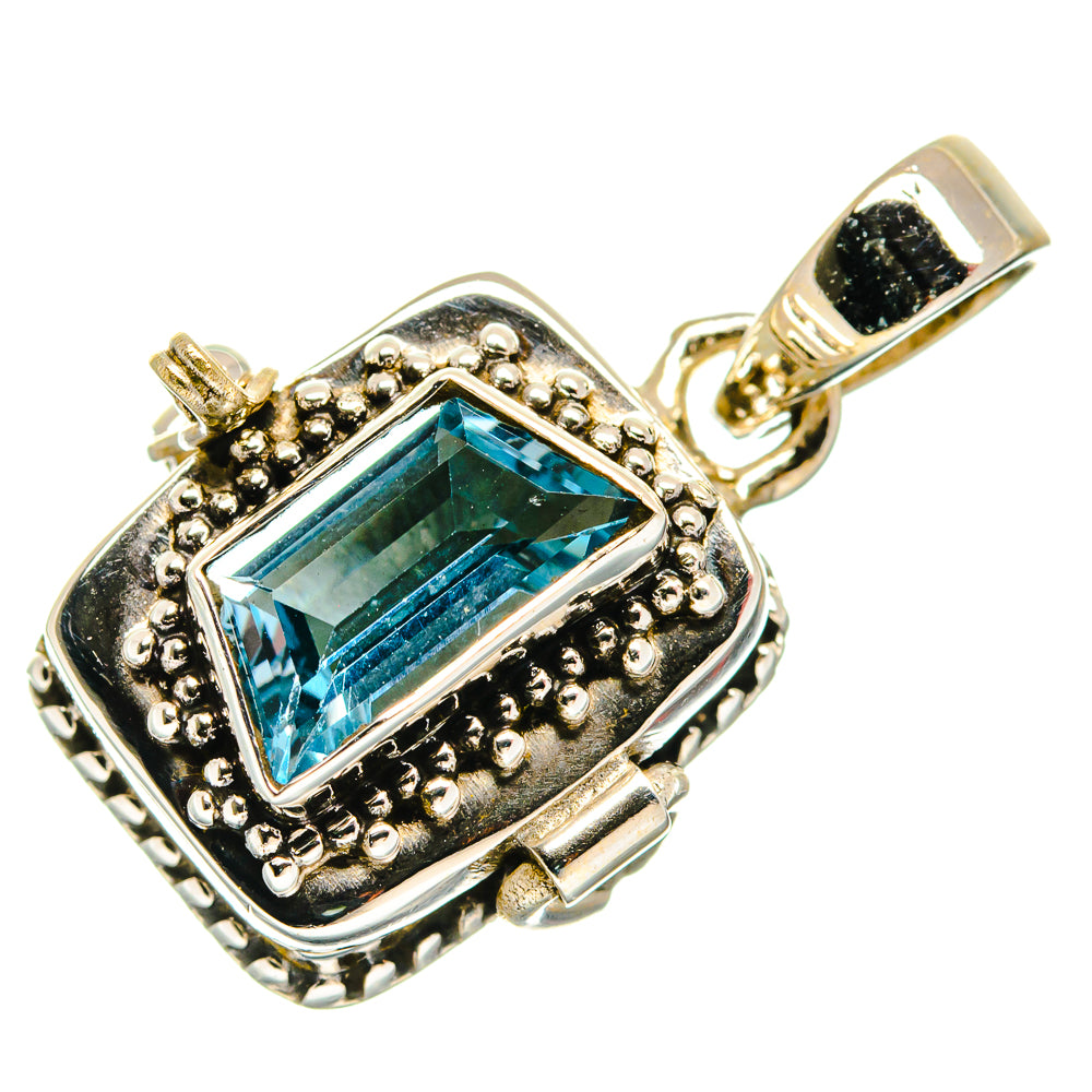 Swiss Blue Topaz Pendants handcrafted by Anasilvercos - PD21600