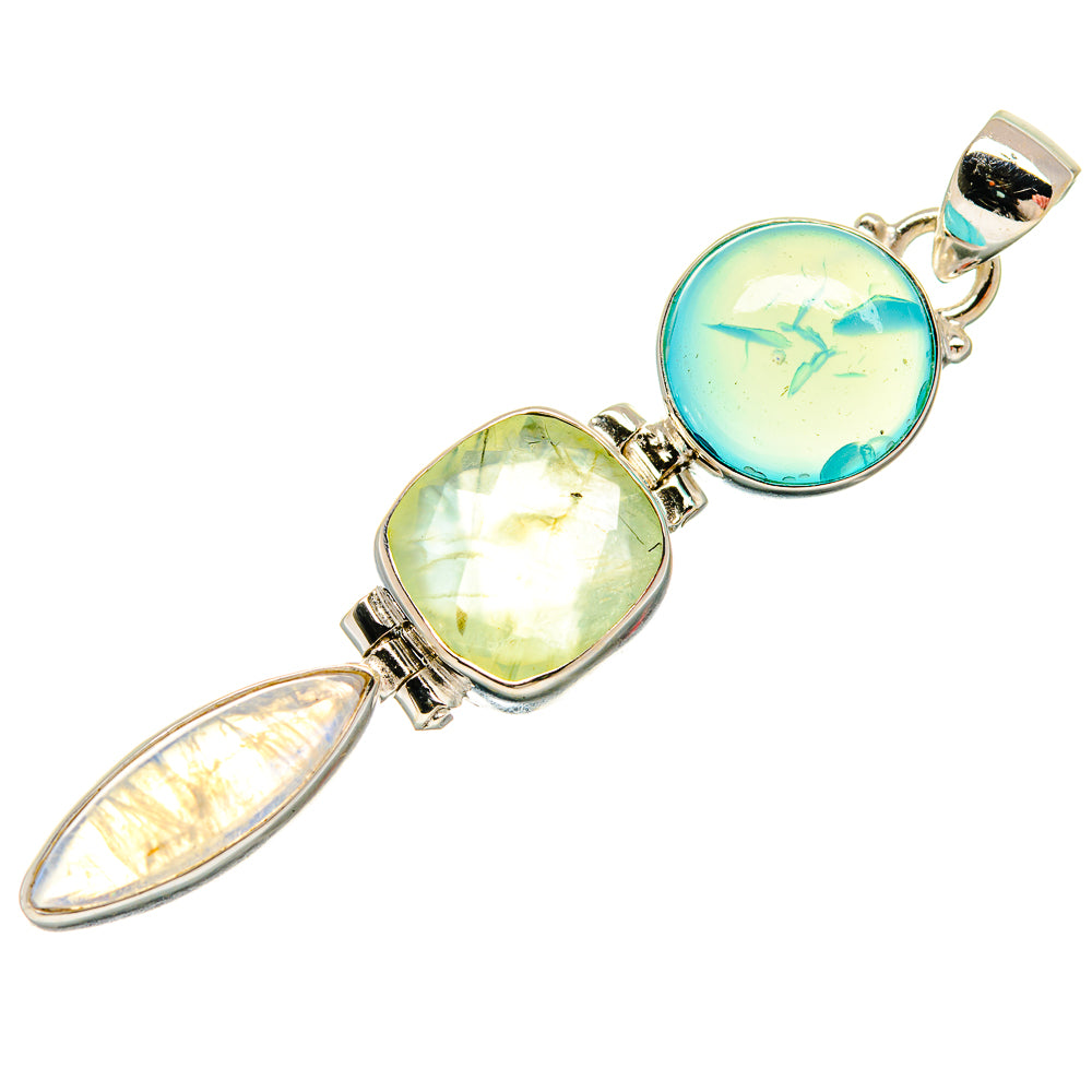 Aqua Chalcedony Pendants handcrafted by Anasilvercos - PD21617