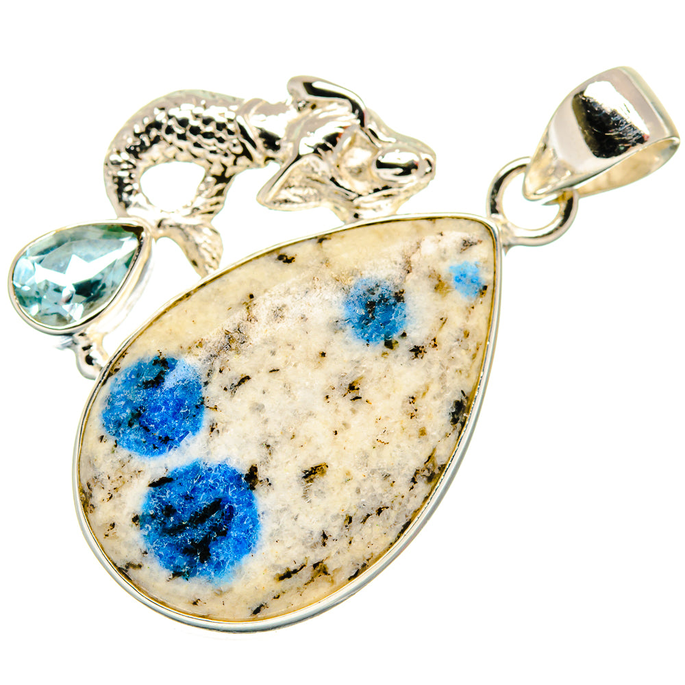 K2 Blue Azurite Pendants handcrafted by Anasilvercos - PD21628 - Photo 2