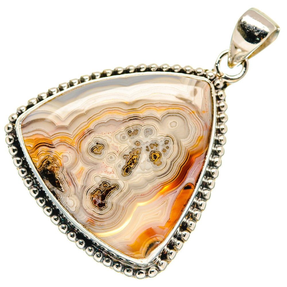Laguna Lace Agate Pendants handcrafted by Anasilvercos - PD21633 - Photo 2