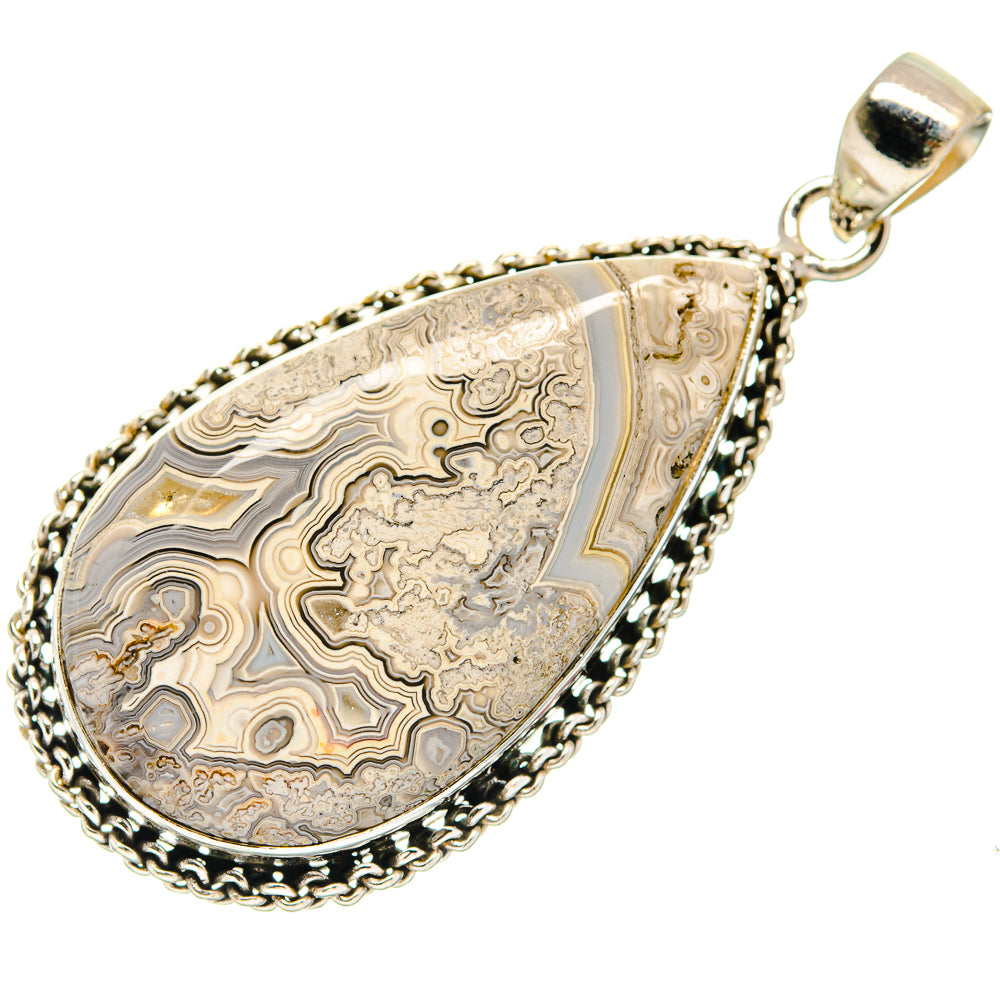 Laguna Lace Agate Pendants handcrafted by Anasilvercos - PD21636