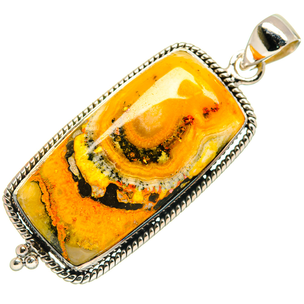 Bumble Bee Jasper Pendants handcrafted by Anasilvercos - PD21637