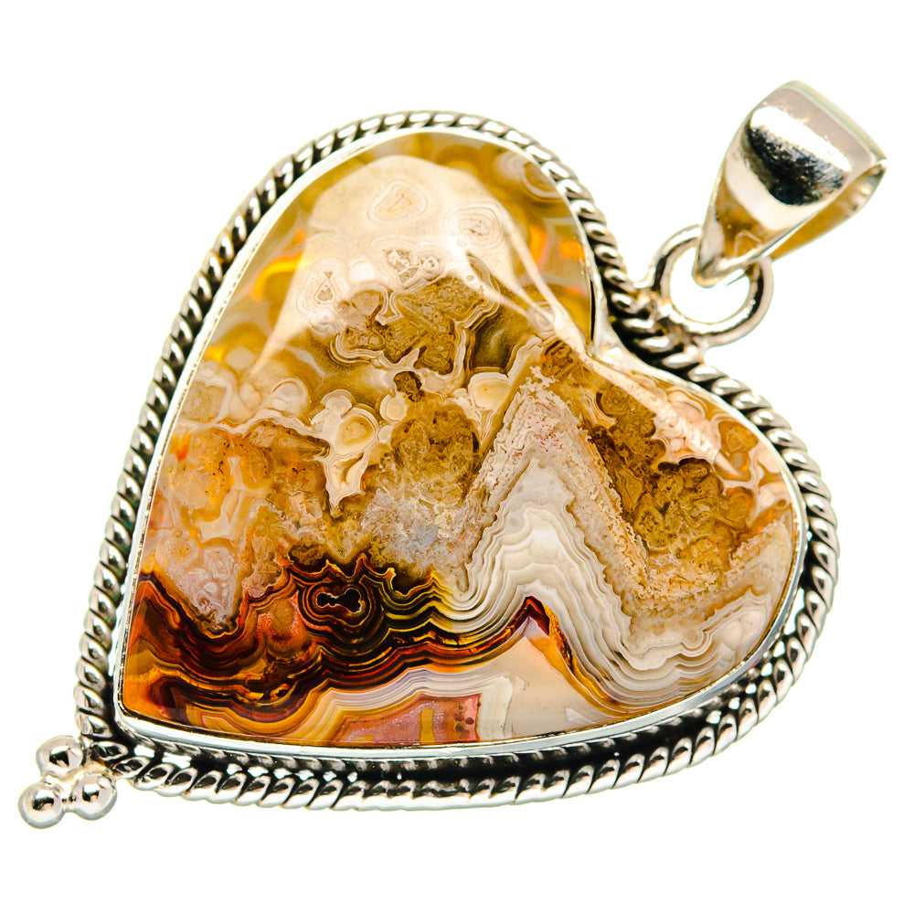 Laguna Lace Agate Pendants handcrafted by Anasilvercos - PD21643