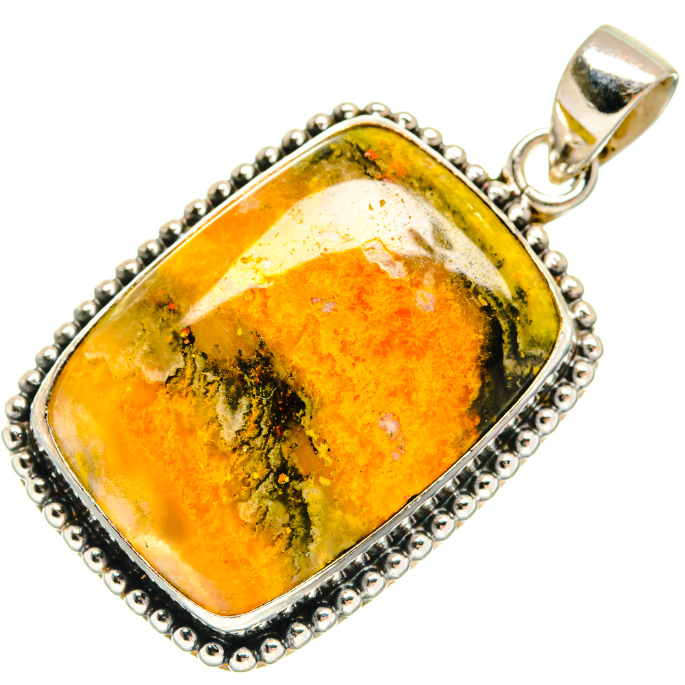 Bumble Bee Jasper Pendants handcrafted by Anasilvercos - PD21648