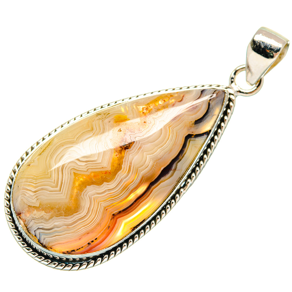 Laguna Lace Agate Pendants handcrafted by Anasilvercos - PD21649