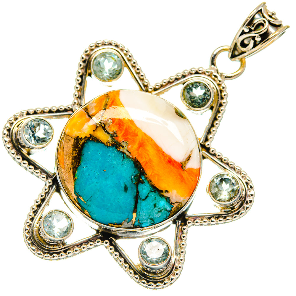 Spiny Oyster Turquoise Pendants handcrafted by Anasilvercos - PD21656