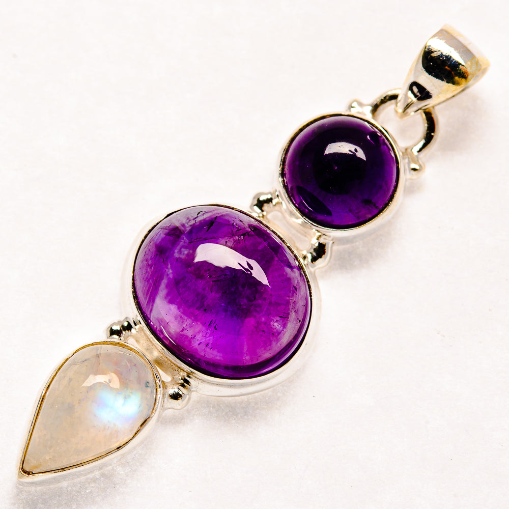 Rainbow Moonstone Pendants handcrafted by Anasilvercos - PD21683 - Photo 2