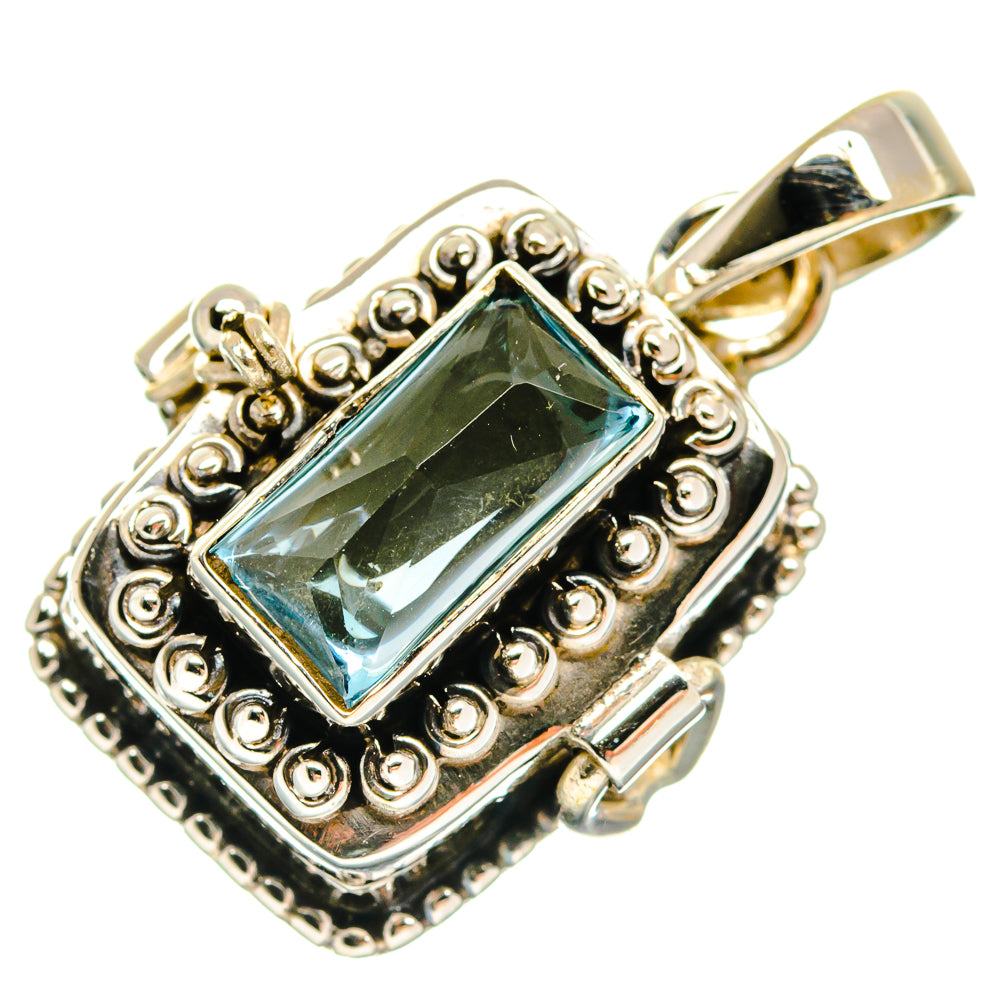 Swiss Blue Topaz Pendants handcrafted by Anasilvercos - PD21718 - Photo 2