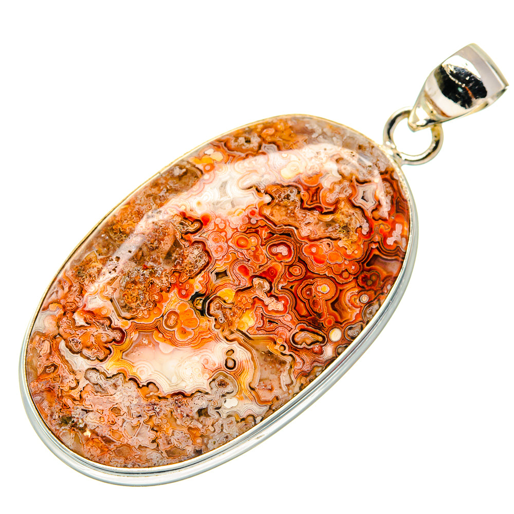 Crazy Lace Agate Pendants handcrafted by Anasilvercos - PD21747 - Photo 2