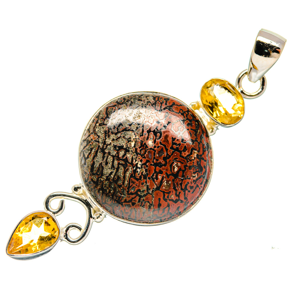 Dinosaur Bone, Citrine Pendants handcrafted by Anasilvercos - PD21779