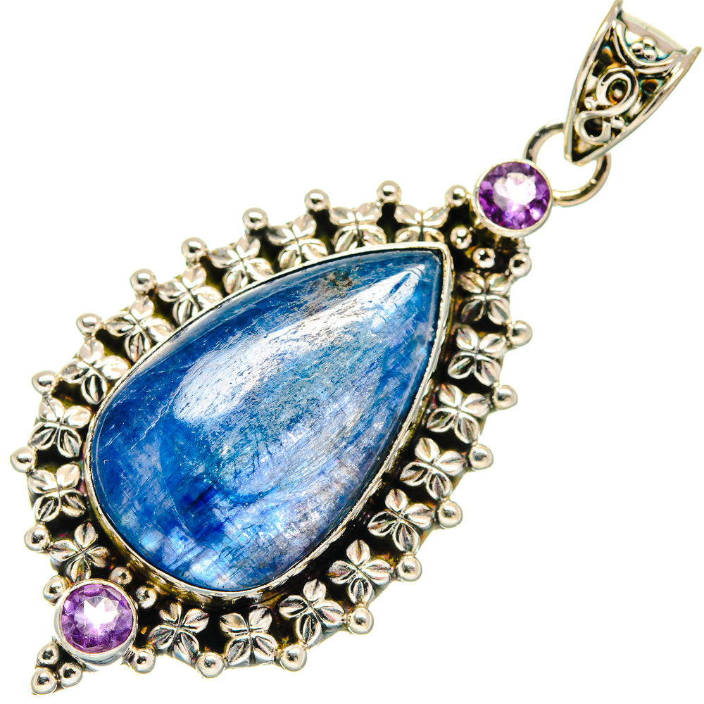 Kyanite, Amethyst Pendants handcrafted by Anasilvercos - PD21791