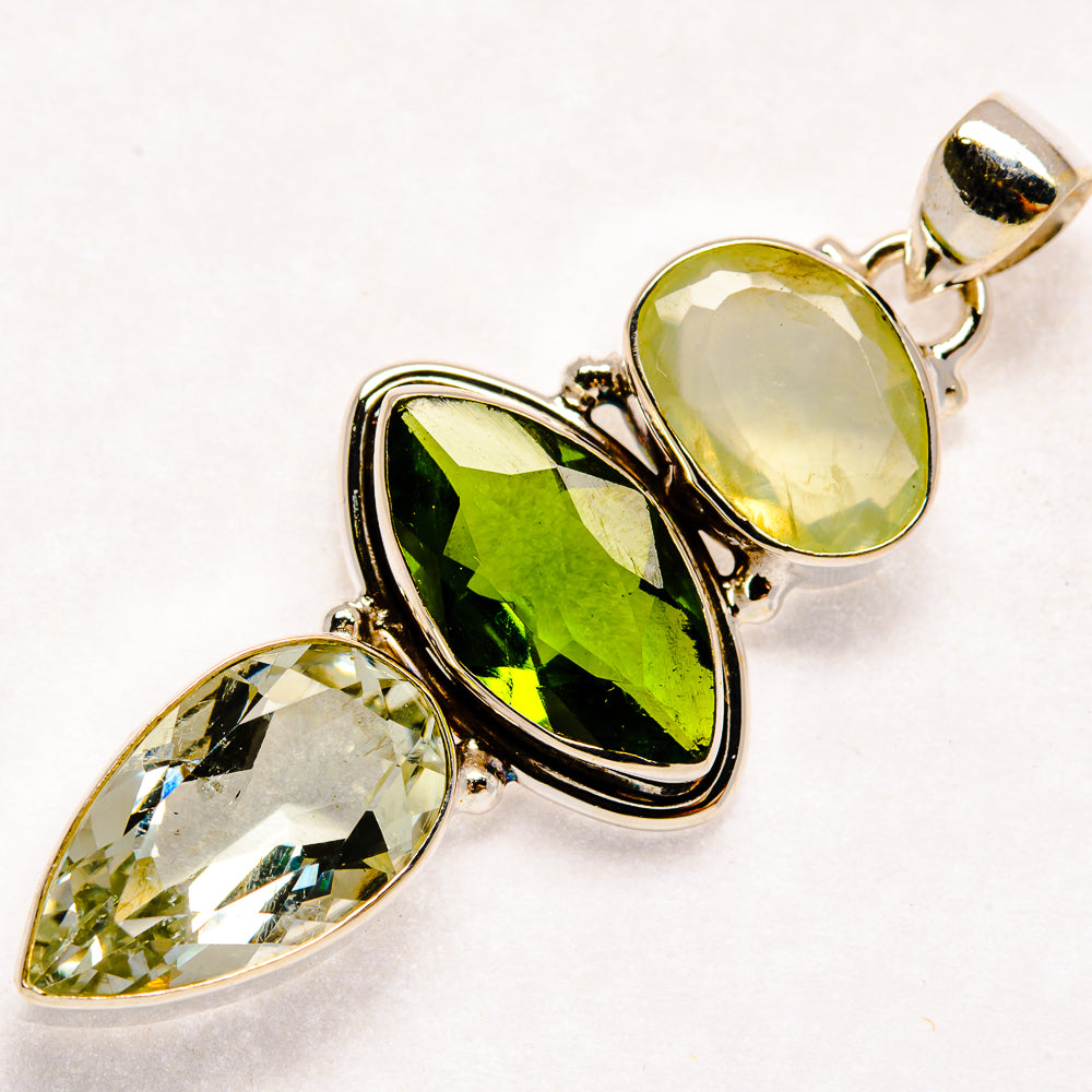 Peridot, Green Amethyst Pendants handcrafted by Anasilvercos - PD21853