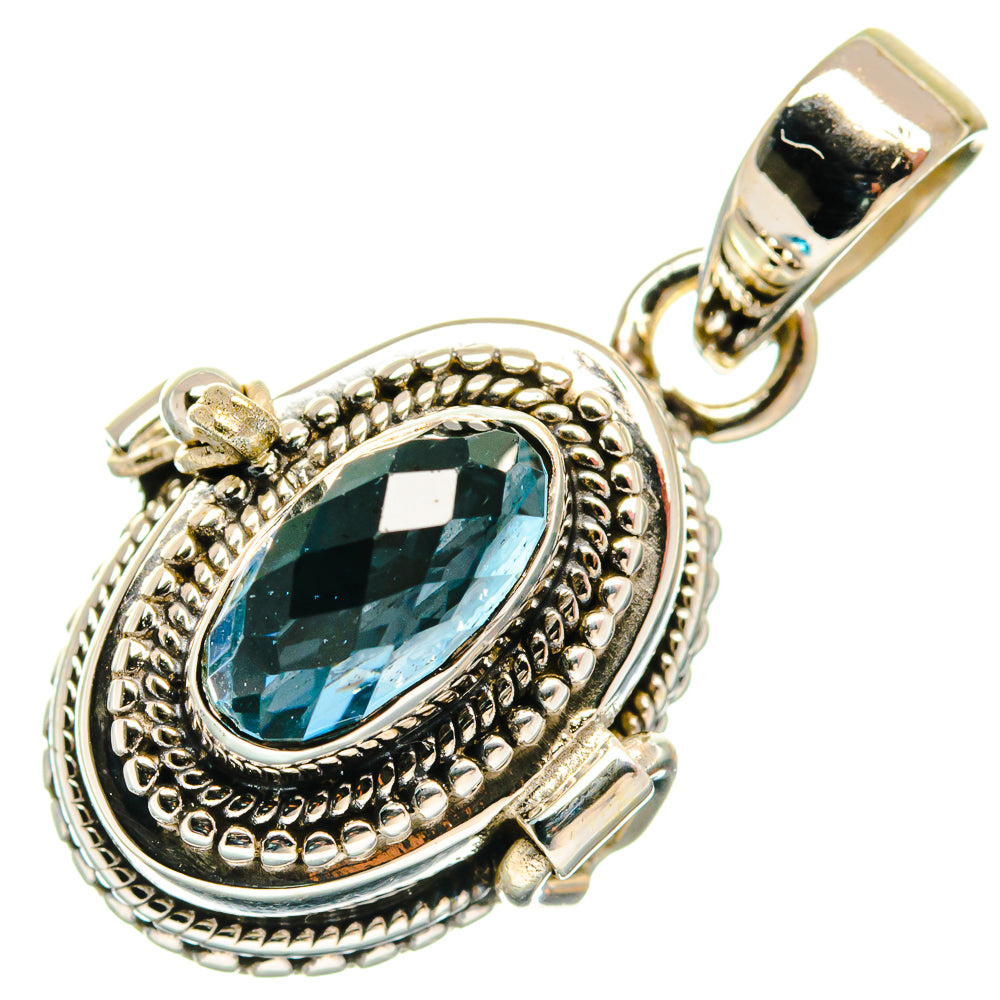 Swiss Blue Topaz Pendants handcrafted by Anasilvercos - PD21866