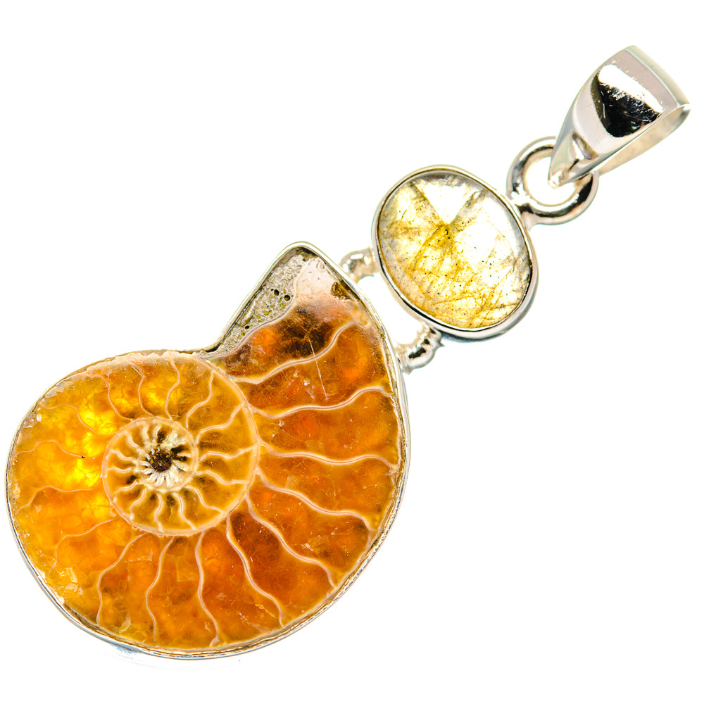 Ammonite Fossil Pendants handcrafted by Anasilvercos - PD21875 - Photo 2
