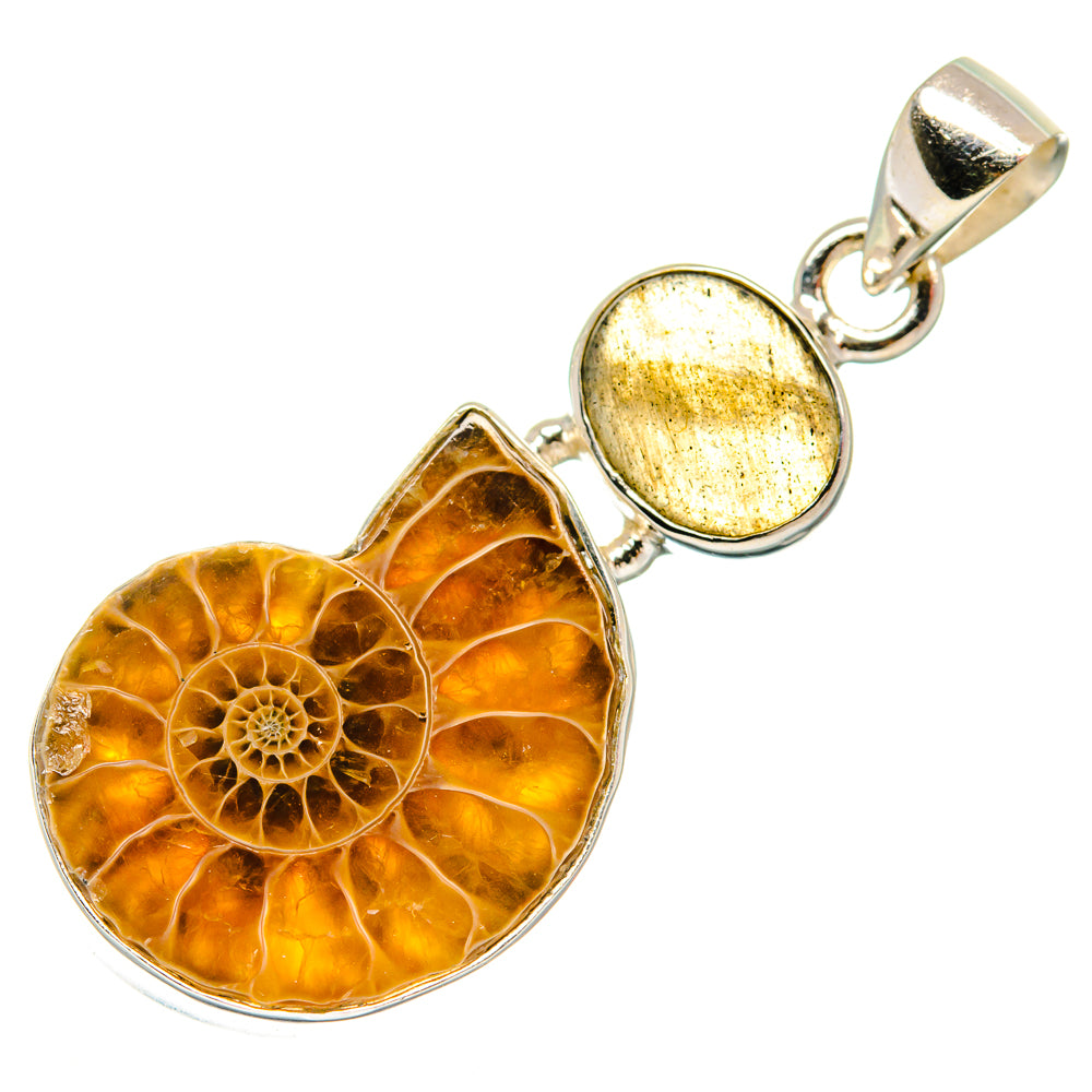 Ammonite Fossil Pendants handcrafted by Anasilvercos - PD21913 - Photo 2